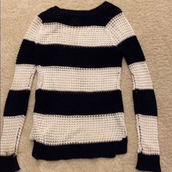American Eagle Navy and White Stripes sweater - Picture 3 of 3